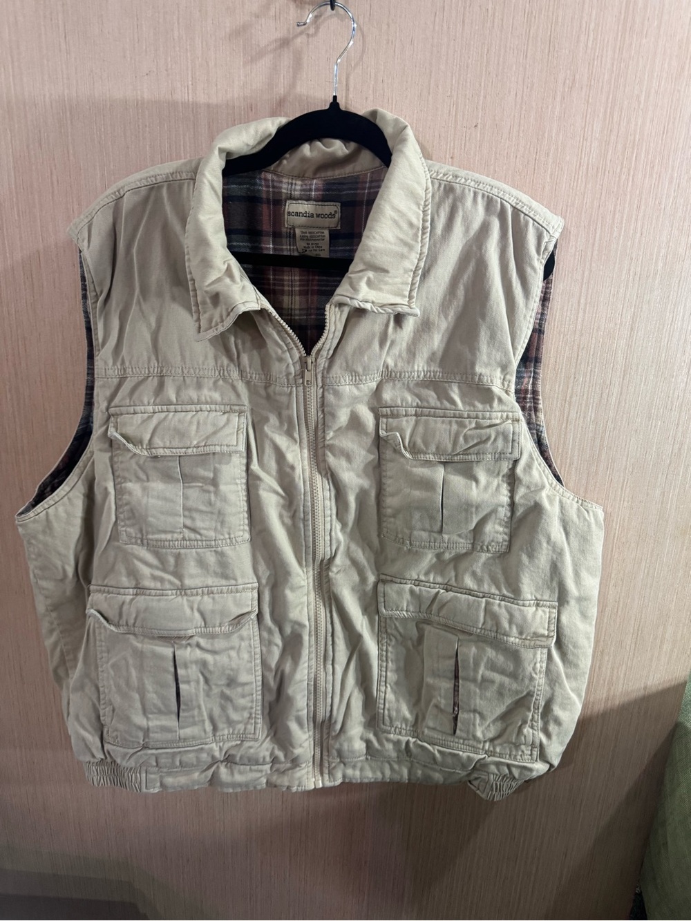 Men's Scandia Woods Fishing Khaki Utility Vest Size XL